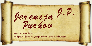 Jeremija Purkov vizit kartica